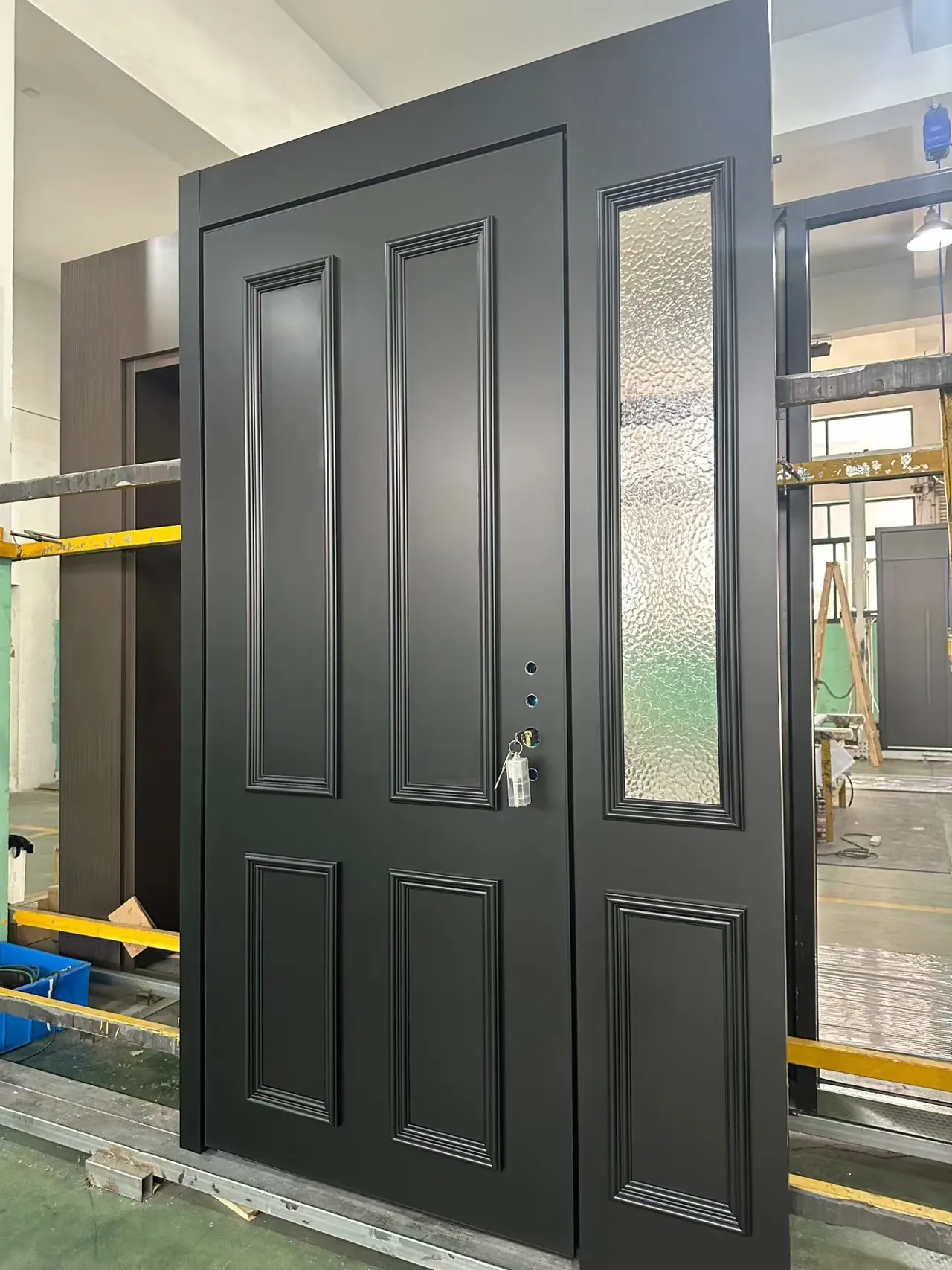 classic raised-panel cast aluminium door 1