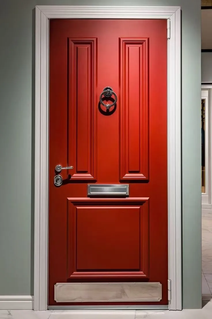 classic raised-panel cast aluminium door 5
