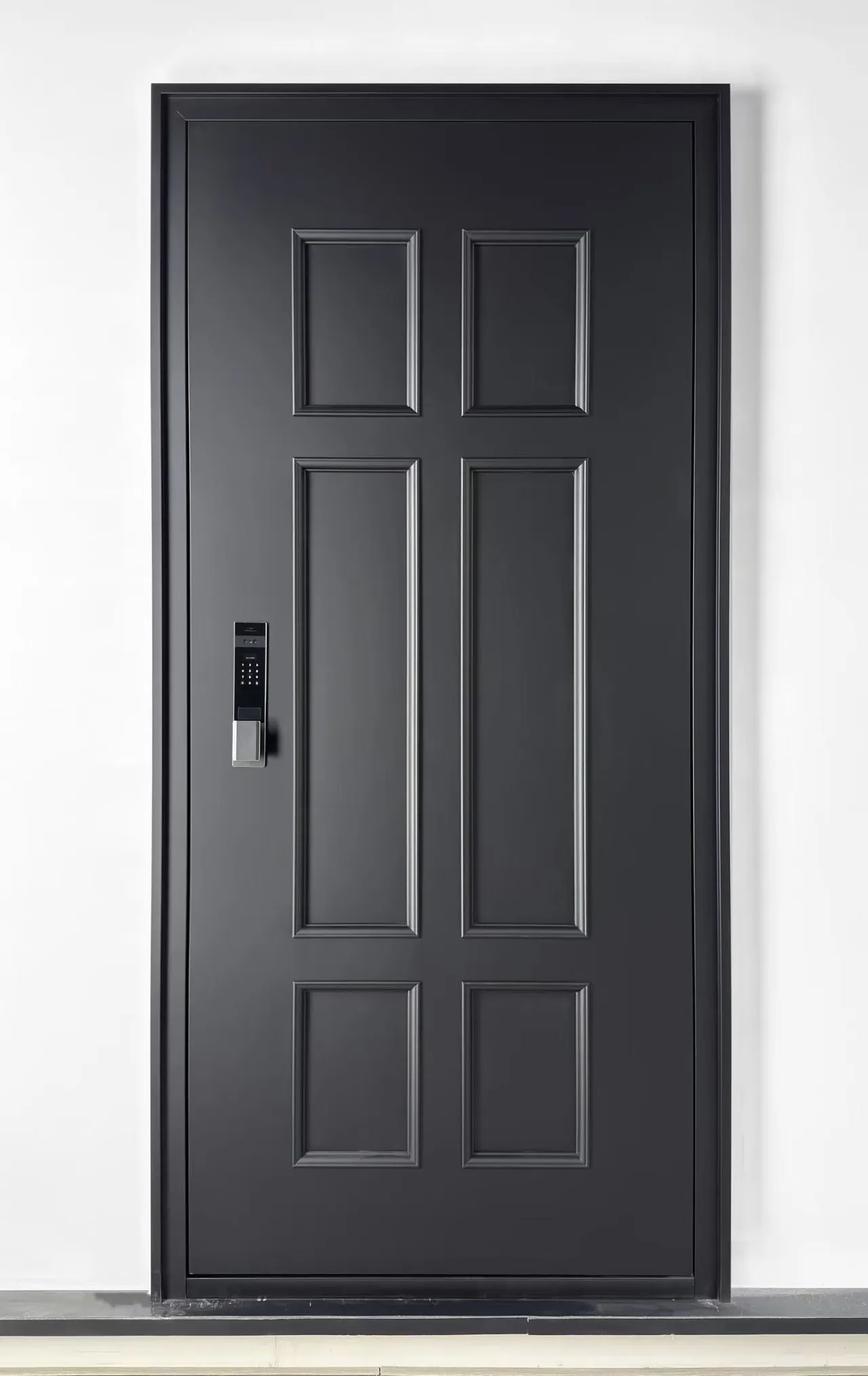 classic raised-panel cast aluminium door 6