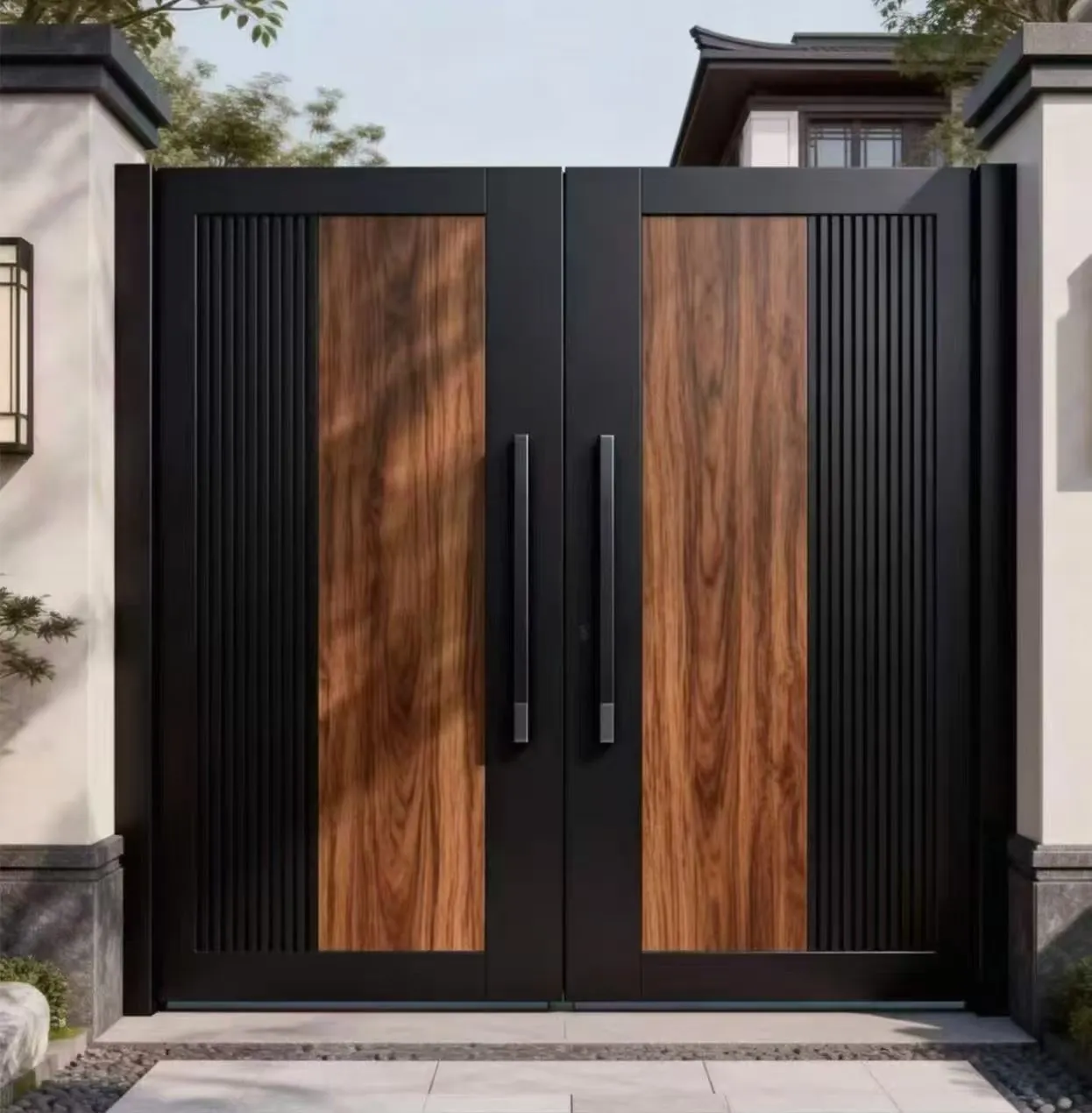 grand double-leaf cast aluminium entrance 3