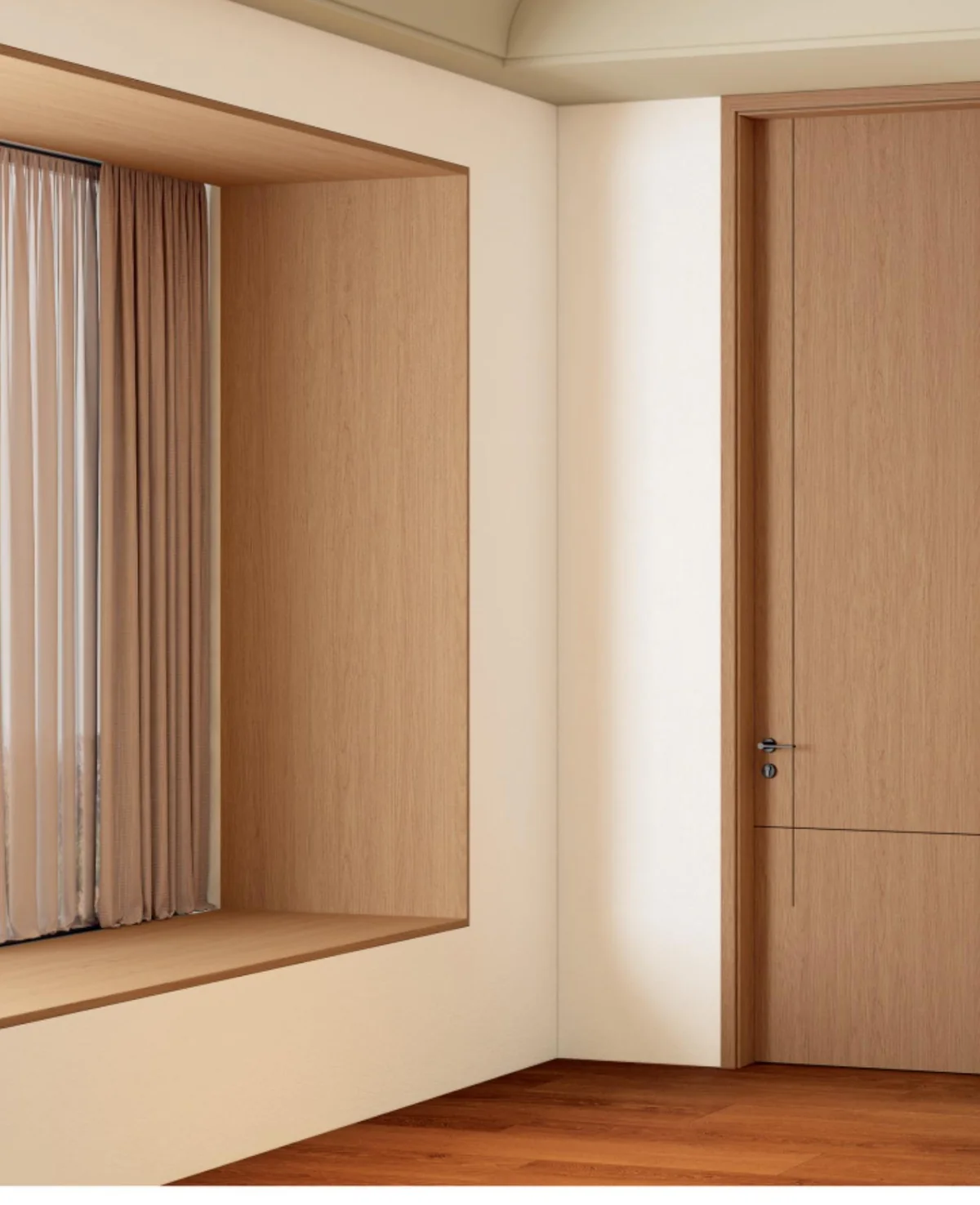 KENT grain-matched interior doors along a hotel corridor