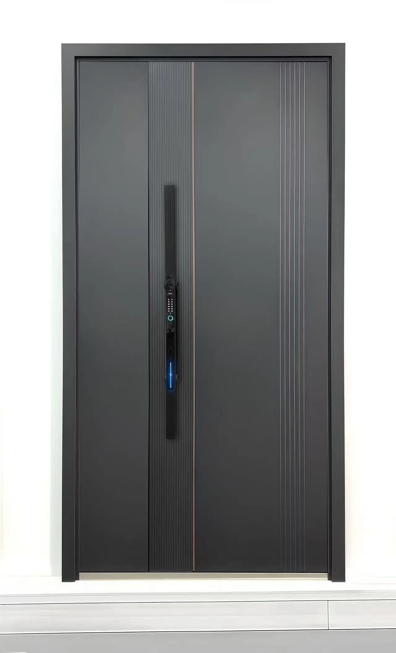 minimalist cast aluminium entrance door 2