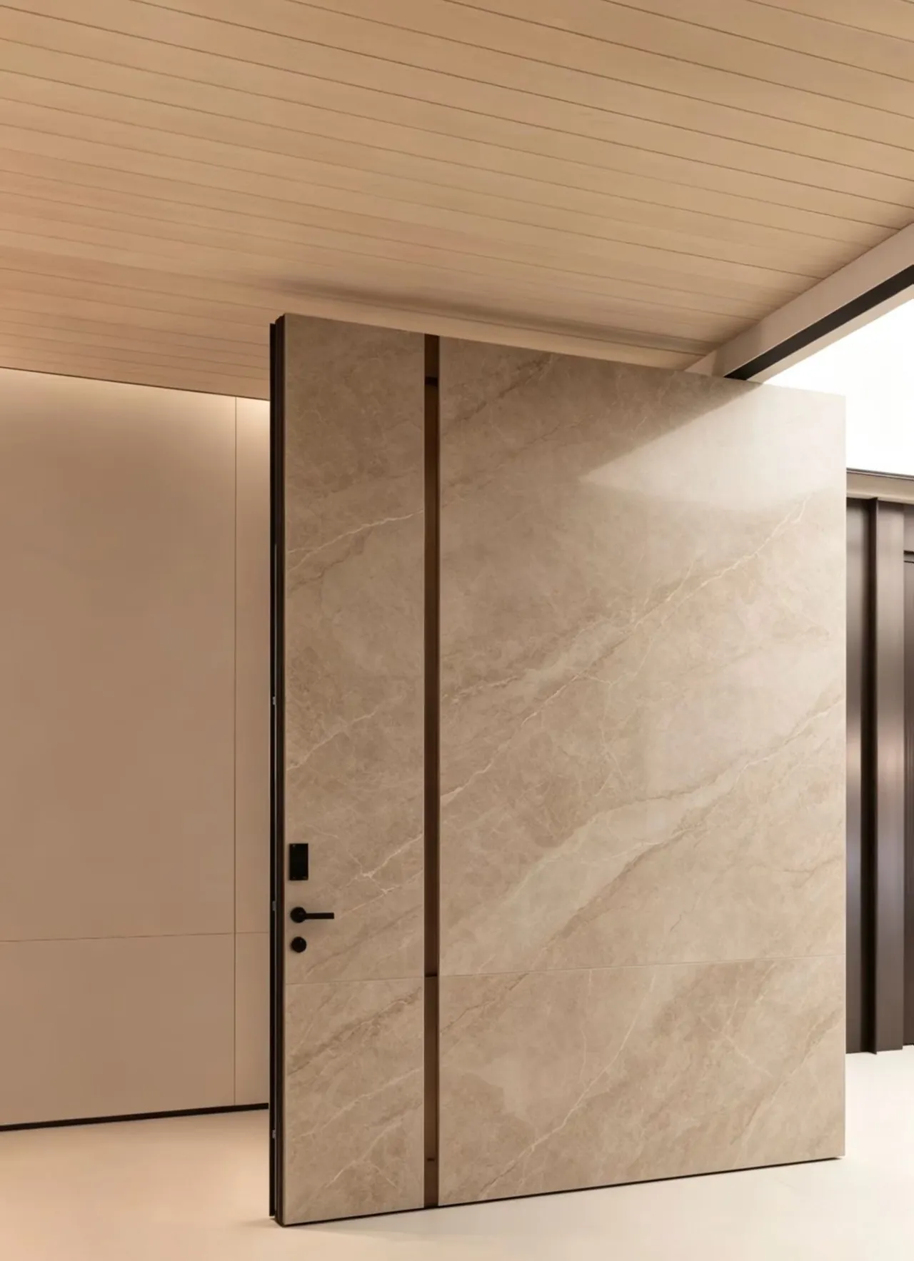 minimalist cast aluminium entrance door 4