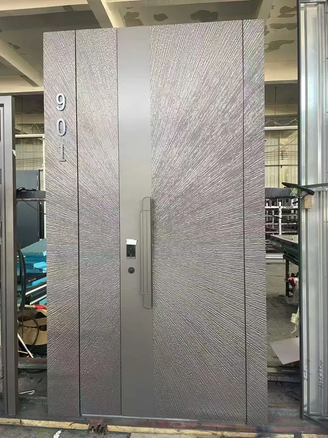 sculptural relief cast aluminium door 1