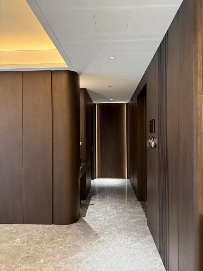 KENT grain-matched interior doors along a hotel corridor